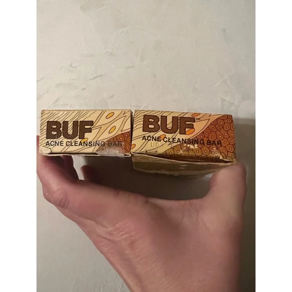 Lot Of 2 BRAND NEW Vintage BUF Acne Cleansing Bar Soap 3.5 oz Acne Cleansing NOS